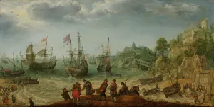 Imaginary Prints: Ships off a Rocky Coast, 1621. Creator: Adam Willaerts
