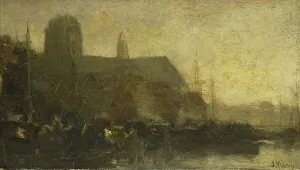 Maris Jacob Henricus Prints: Ships in the port of Dordrecht, 1880-1899. Creator: Jacob Henricus Maris