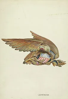 Ships Stern Ornament, c. 1940. Creator: L. B. Hartman