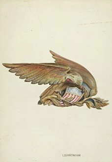 Bird Of Prey Collection: Ships Stern Ornament, c. 1940. Creator: L. B. Hartman