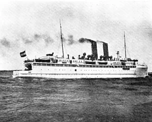 Boat Train Prints: A ship...to carry trains over sixty-five miles of open sea: the train-ferry Deutschland