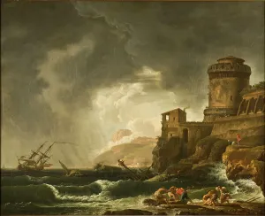 Sinking Prints: A Shipwreck, 1750s. Creator: Johan Sevenbom