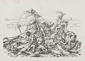 Images Dated 6th November 2020: Shipwreck of the Meduse, 1820. Creators: Theodore Gericault, Nicolas-Toussaint Charlet