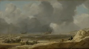 Shipwrecked Prints: Shipwreck off the Coast. Creator: Jan Porcellis
