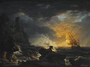 Surge Gallery: Shipwreck, Second Half of the 18th cen.. Artist: Vernet, Claude Joseph (1714-1789)