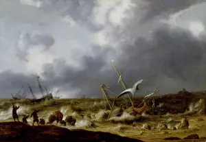 Shipwreck in a Storm, 1629. Creator: Willem Van Diest