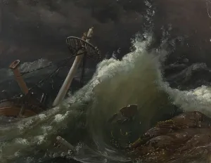 Desperation Prints: Shipwrecked, 1839. Creator: Knud Baade