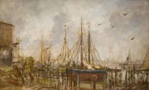 Steer Philip Wilson Prints: A Shipyard, Shoreham, Sussex, 1926. Creator: Philip Wilson Steer