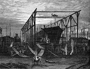 Tyne Prints: Shipyards on the Tyne, c1880