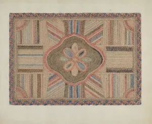 Elbert S Gallery: Shirred Rug, c. 1936. Creator: Elbert S. Mowery