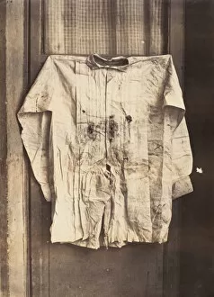 Bullet Holes Gallery: The Shirt of the Emperor, Worn during His Execution, 1867. Creator: Francois Aubert