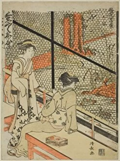 Waterfowl Collection: Shitaya, from the series 'Ten Scenes of Teahouses (Chamise jikkei)', c. 1783 / 84