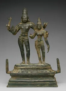 Hindu Prints: Shiva Embracing Parvati, c. 13th century. Creator: Unknown