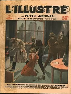 Petit Journal Collection: Shocking robbery by bandits in New York, 1932. Creator: Unknown