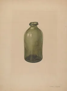 Shoe Polish Prints: Shoe Blacking Bottle, c. 1937. Creator: Charles Garjian