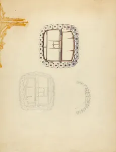 Shoes Collection: Shoe Buckle, c. 1940. Creator: Sylvia DeZon
