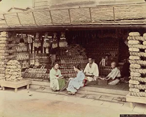 Family Business Prints: A Shoe Store, 1870s-1890s. Creator: Kusakabe Kimbei