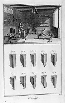 Device Gallery: Shoe tree makers, 1751-1777. Artist: Denis Diderot