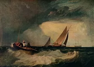 Joseph Mallord William Turner Gallery: Shoeburyness Fisherman Hailing a Whitstable Hoy, aka The Pilot Boat, and The Red Cap