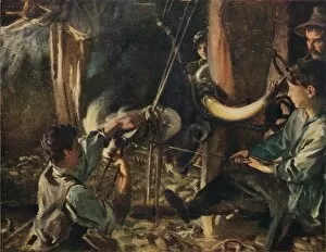 Horned Gallery: Shoeing the Ox, c1910. Artist: John Singer Sargent