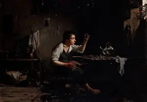 Workshop Prints: At the Shoemaker's, 1882. Creator: Waclaw Koniuszko
