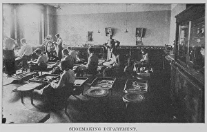 Shoemakers Prints: Shoemaking Department, 1915. Creator: Unknown