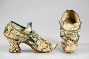 Brooklyn Museum Collection: Shoes, British, 1710-29. Creator: Unknown