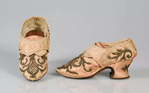 Brooklyn Museum Collection: Shoes, British, 1710-49. Creator: Unknown