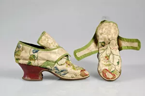 Brooklyn Museum Collection: Shoes, British, 1740-59. Creator: Unknown