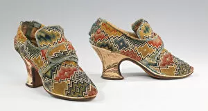 Wool Gallery: Shoes, British, 1750-69. Creator: Unknown