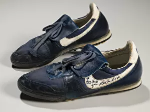 Autograph Gallery: Shoes worn and signed by Bo Jackson, 1982-1994. Creator: Nike