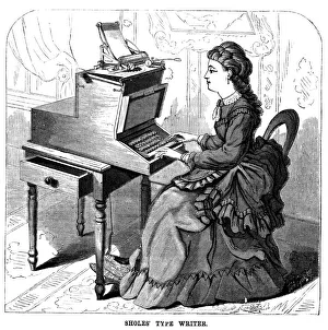 Typewriter Prints: Sholes Type Writer, 1872
