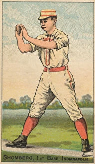 Baseball Player Gallery: Shomberg, 1st Base, Indianapolis, from the Gold Coin series (N284