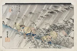 Utagawa 1797 1858 Prints: Shono (from the Fifty-Three Stations of the Tokaido Highway), 1833-1834