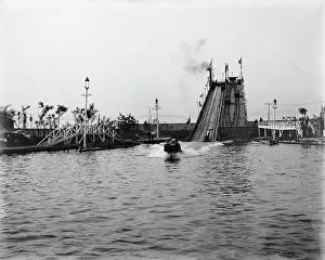Slide Prints: Shoot the Shoots (i.e. Chutes), Coney Island, between 1903 and 1906. Creator: Unknown