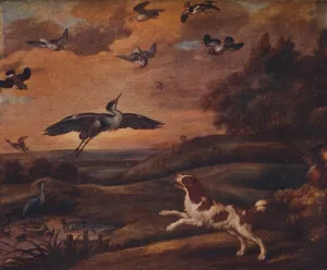 Aiming Prints: Shooting Plover, late 17th century, (1922). Artist: Francis Barlow