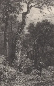 Jacque Prints: Shooting a Woodcock, 1864. Creator: Charles Emile Jacque