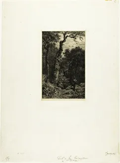 Shooting Woodcock, 1864. Creator: Charles Emile Jacque