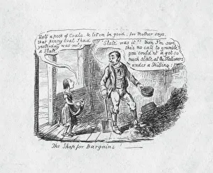 Negotiating Gallery: The Shop for Bargains, 1829. Artist: George Cruikshank