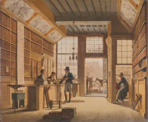 Bookseller Prints: The Shop of the Bookdealer Pieter Meijer Warnars on the Vijgendam in Amsterdam