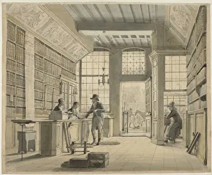 Bookseller Prints: The Shop of the Bookdealer Pieter Meijer Warnars on the Vijgendam in Amsterdam