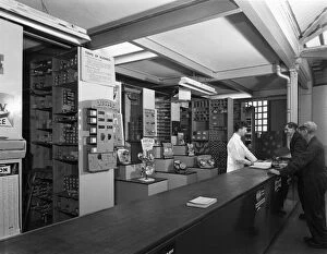 Motor Maintenance Gallery: Shop counter, Globe & Simpson auto electrical engineers, Nottingham, Nottinghamshire, 1961