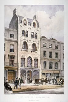 Robert Dudley Collection: Shop fronts on New Bond Street, Westminster, London, c1860. Artist: Robert Dudley