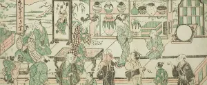 Jars Prints: The Shop of Sanogawa Ichimatsu, c. 1743. Creator: Ishikawa Toyonobu
