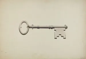Shop Sign Prints: Shop Sign Key, 1935 / 1942. Creator: Henry Tomaszewski