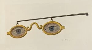 Eyes Collection: Shop Sign Spectacles, 1935 / 1942. Creator: John H. Tercuzzi