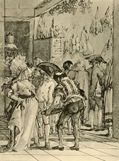 Baron Detlev Von Hadeln Collection: A Shop with smoked Wares, 1791, (1928). Artist: Giovanni Domenico Tiepolo
