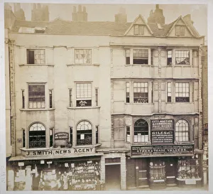 Shops in Aldersgate Street, City of London, c1865