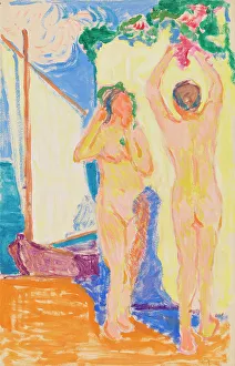 Caven Alvar Prints: On the Shore, 1912. Creator: Alvar Cawén