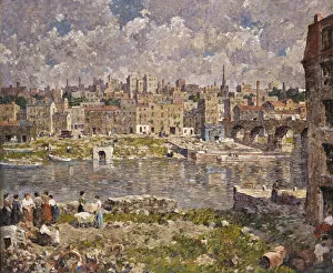 Smithsonian Institution Gallery: The Other Shore, 1923. Creator: Robert Spencer